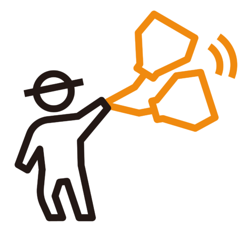 給食袋を振り回す