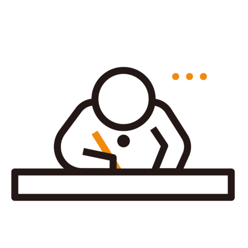 勉強して悩んでいる