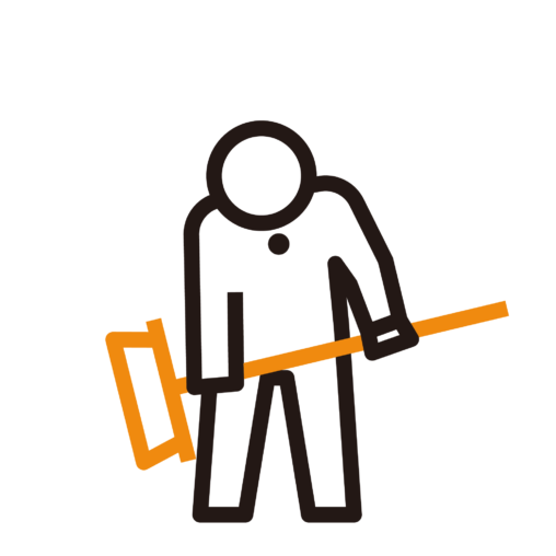 ほうきでベースを弾く人