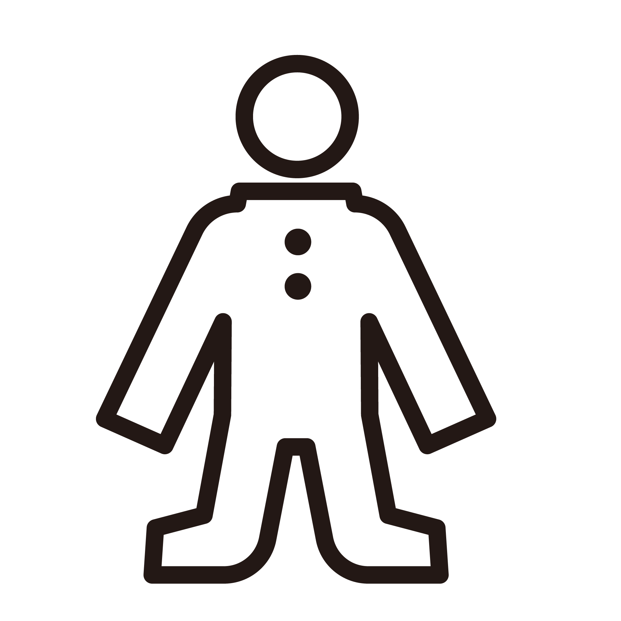 制服のサイズが大きい