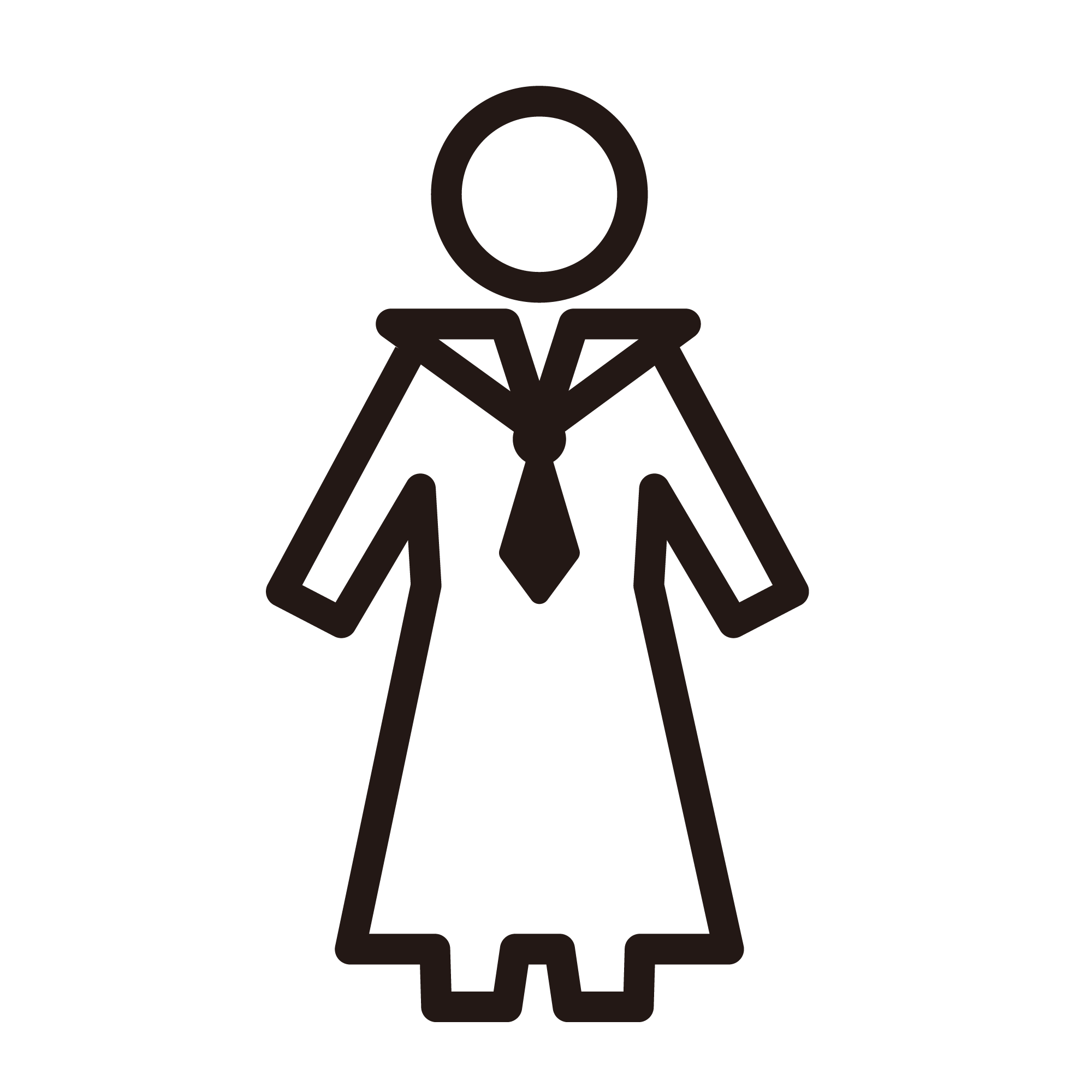 立っているスケバン