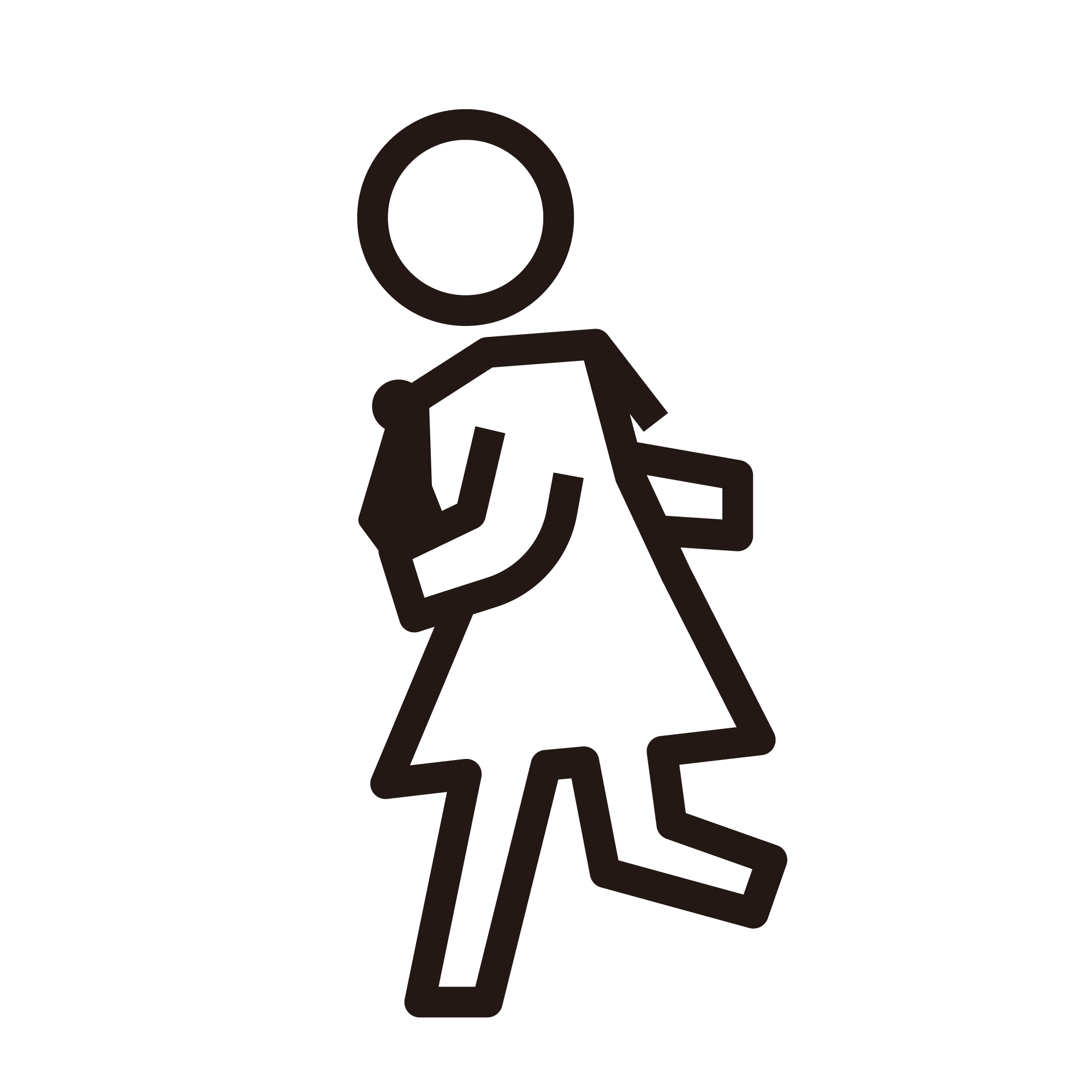 走っている女子