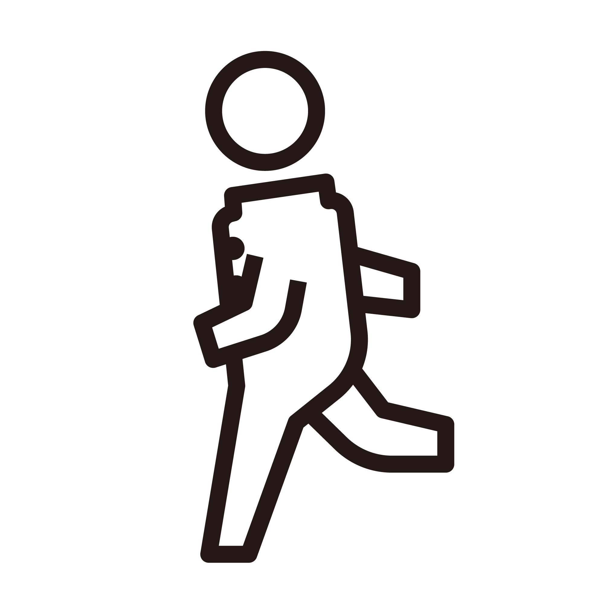 走っている男子