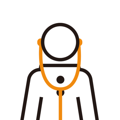 イヤホンで曲を聴く男子