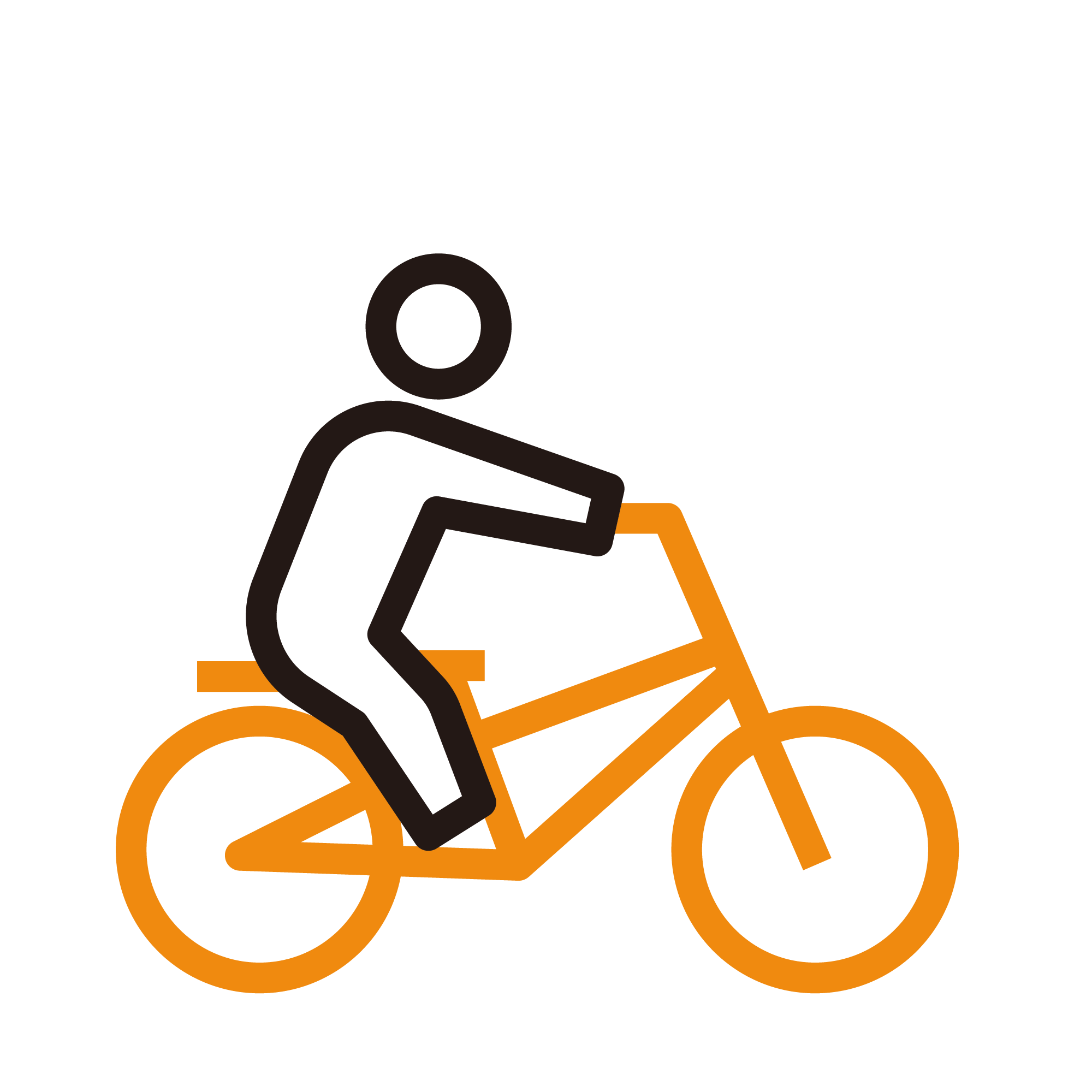 自転車にふざけて乗る