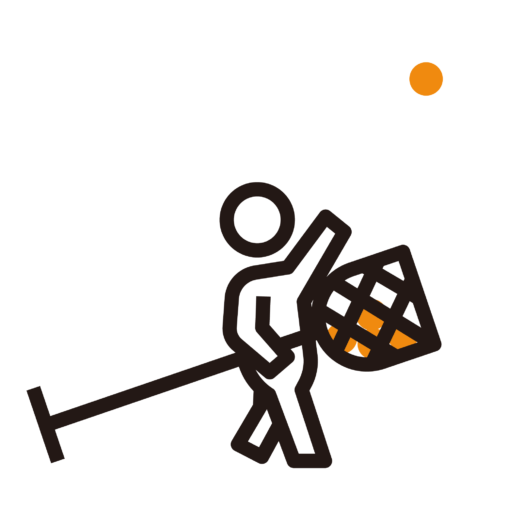 玉入れの玉をカウントする人