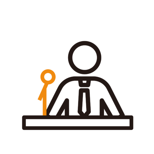 校長先生が話をしている