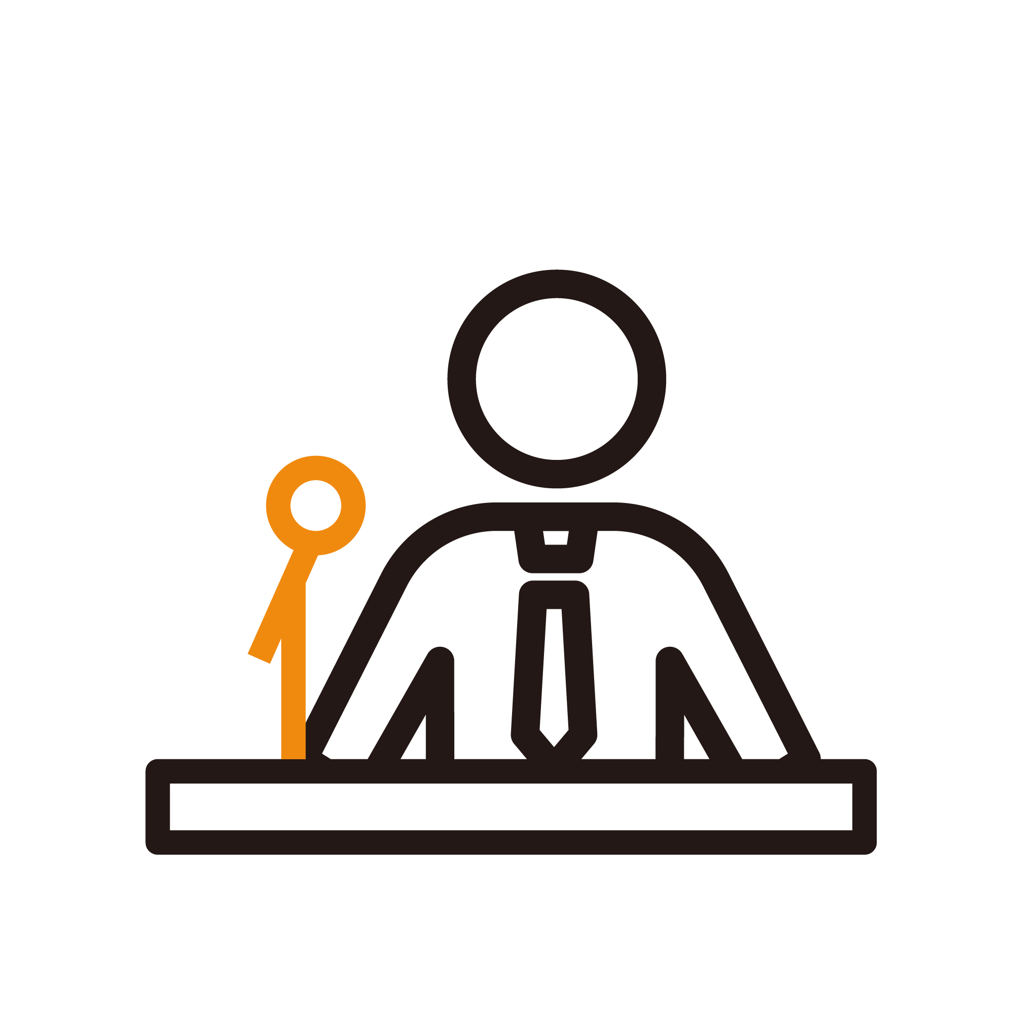 校長先生が話をしている