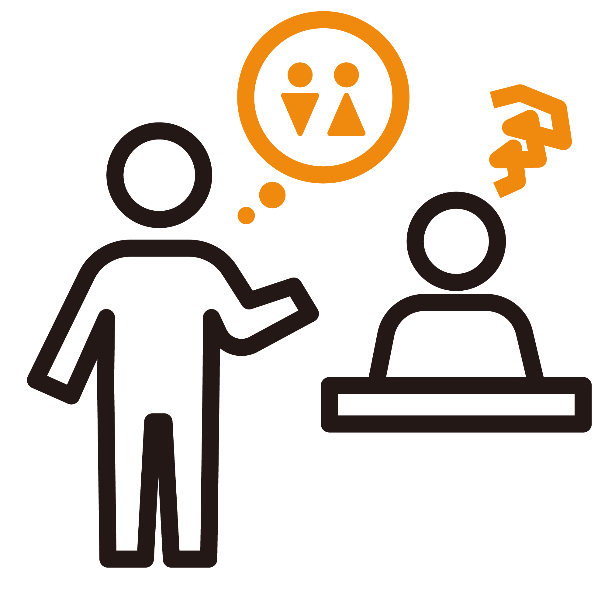 連れションの誘い（嫌がる）