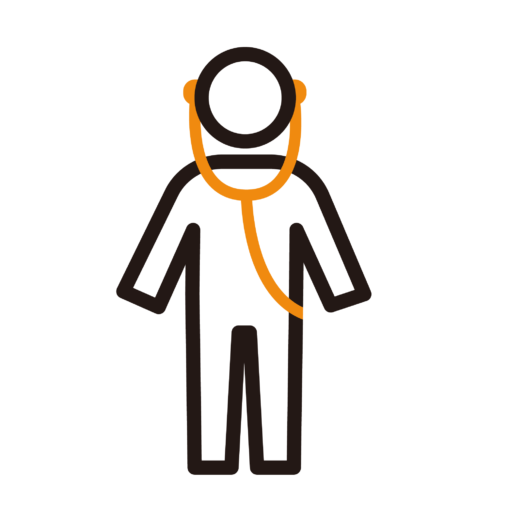 イヤホンをする人