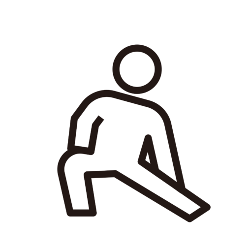 足を伸ばすストレッチ