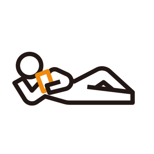 寝ながらスマホ