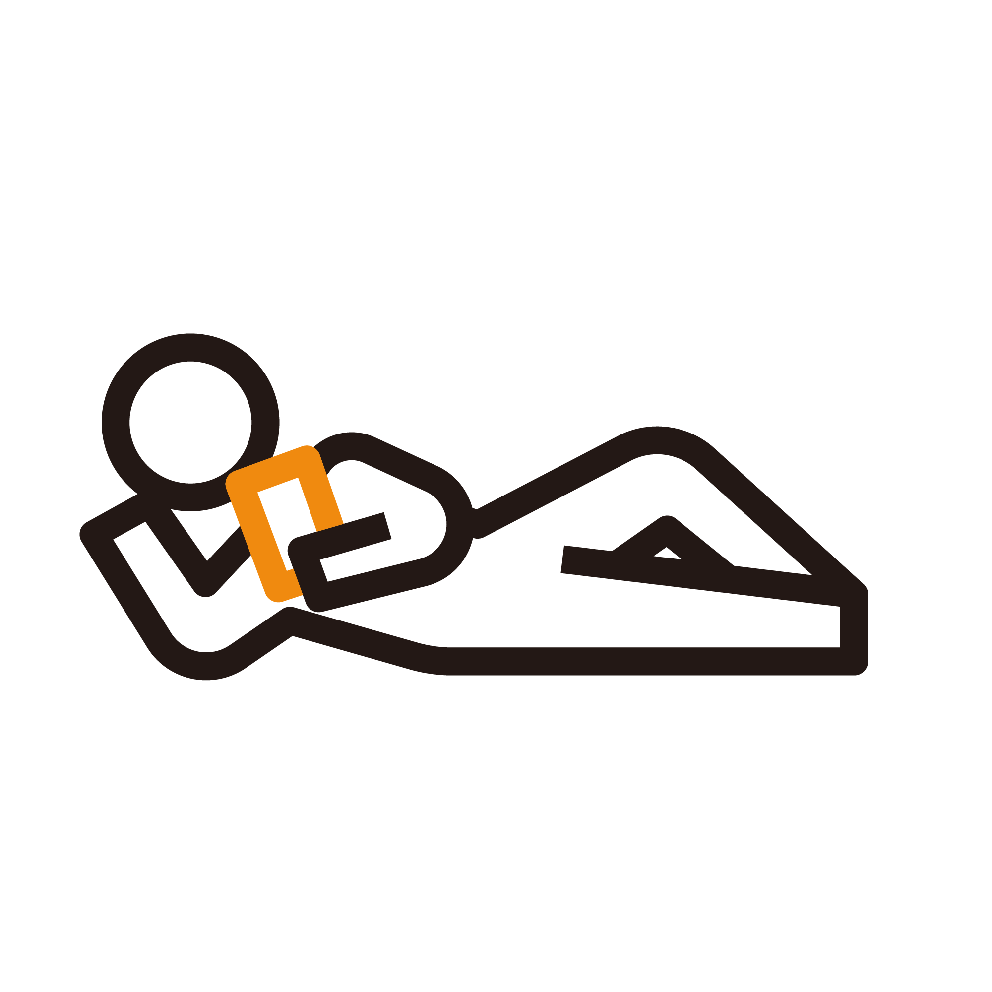 寝ながらスマホ