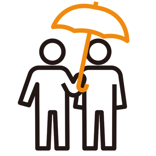 思いやりのある相合傘