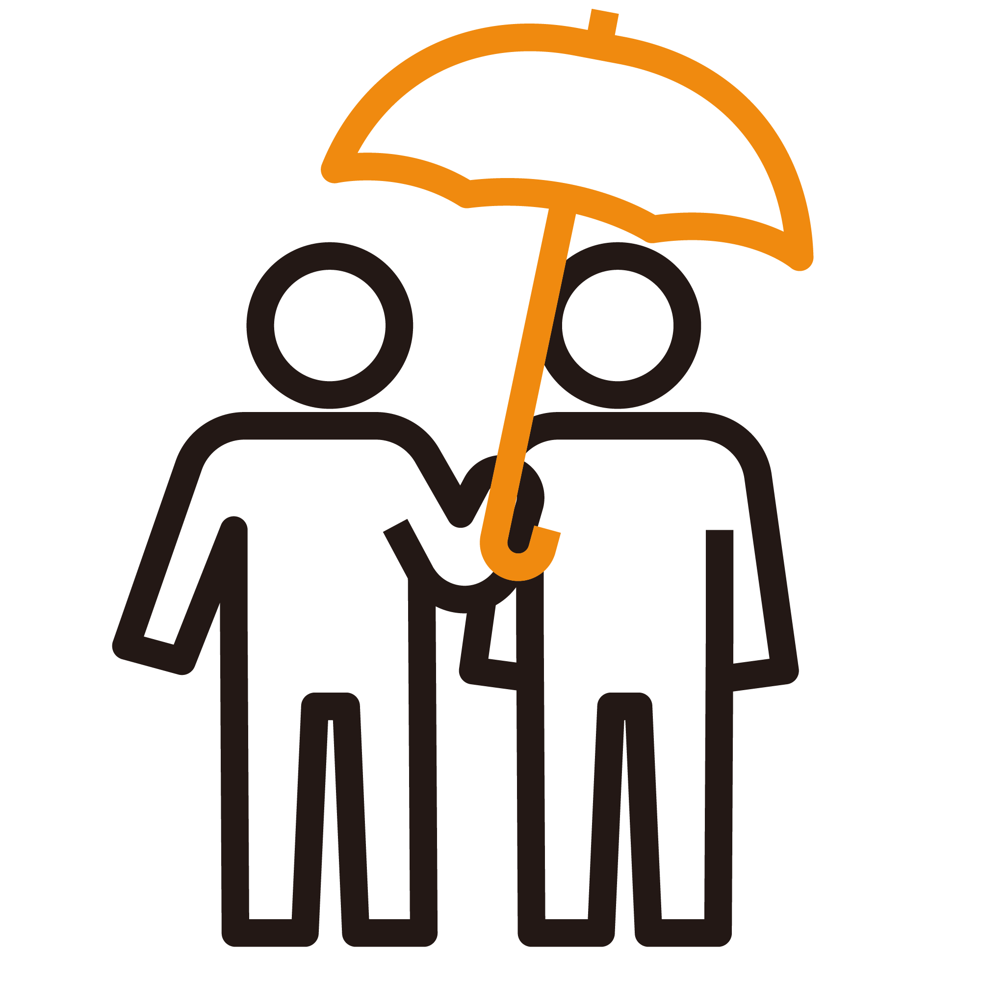 思いやりのある相合傘