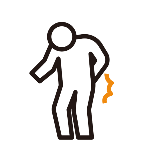 腰を痛めた人