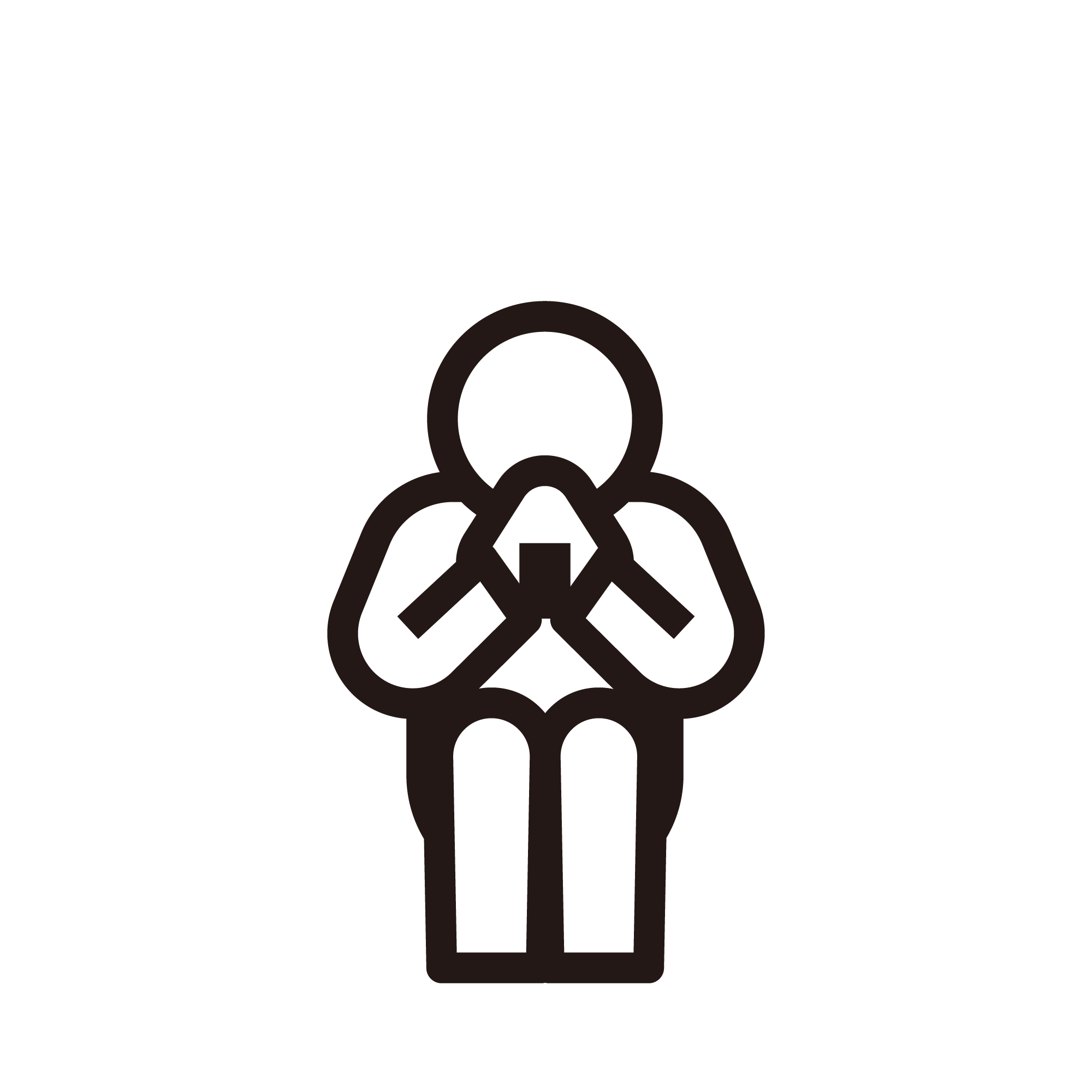 おにぎりを食べる（座る）