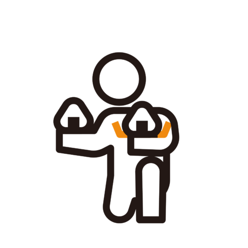 おにぎりを分けてあげる