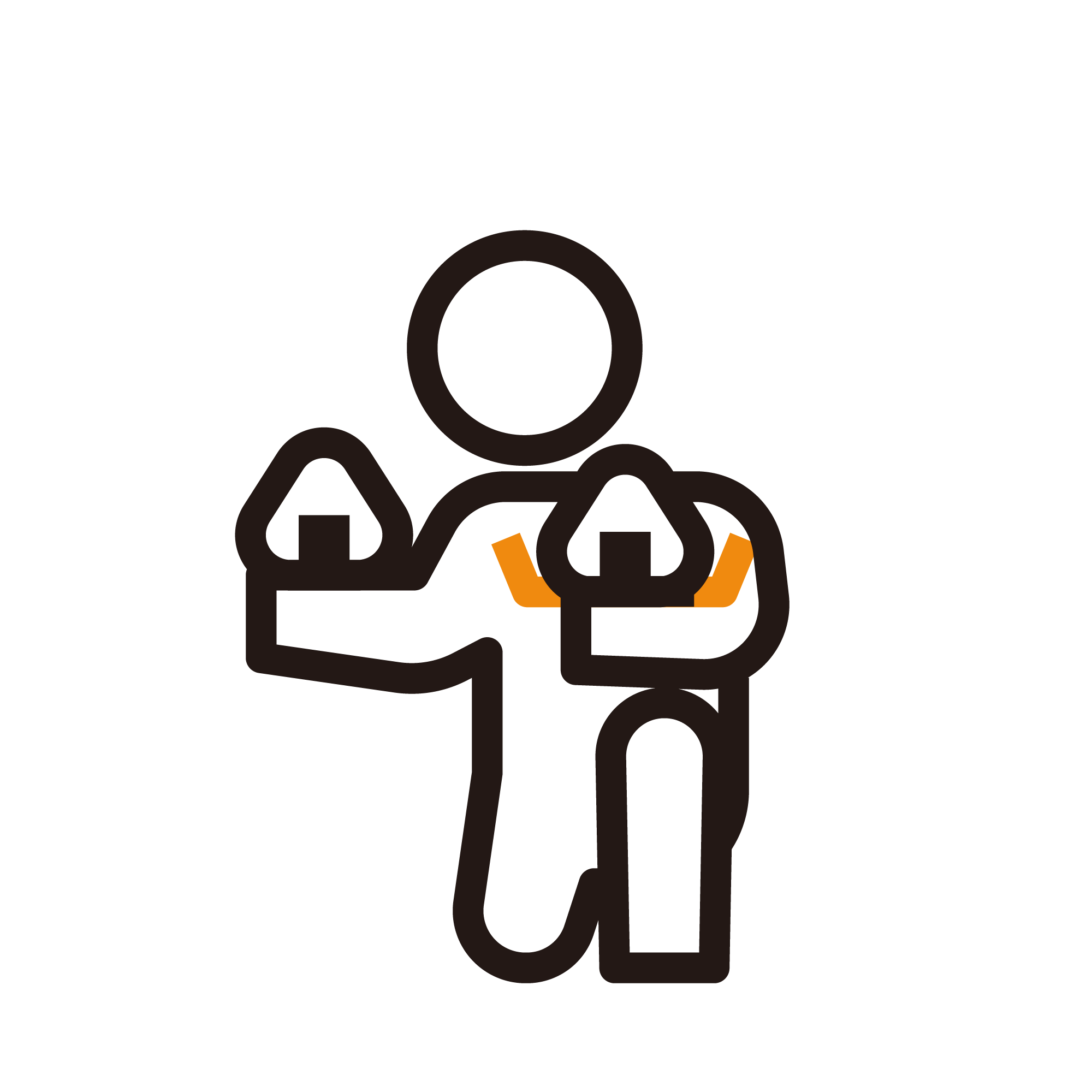 おにぎりを分けてあげる