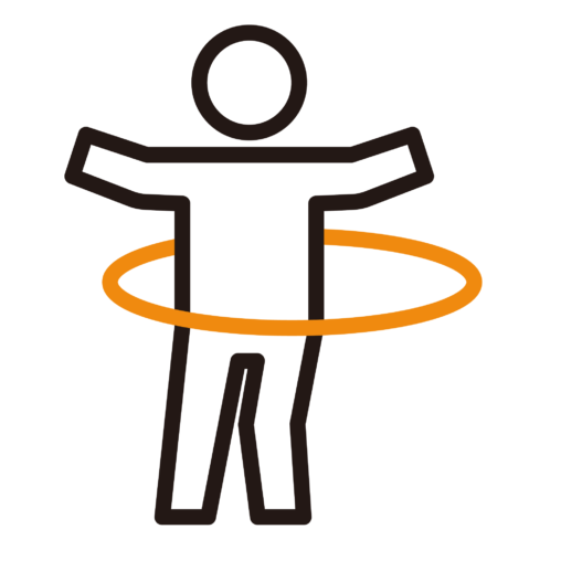 フラフープをする