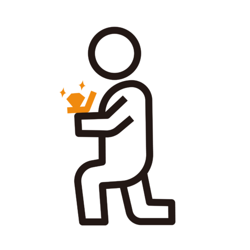 膝を立ててプロポーズ