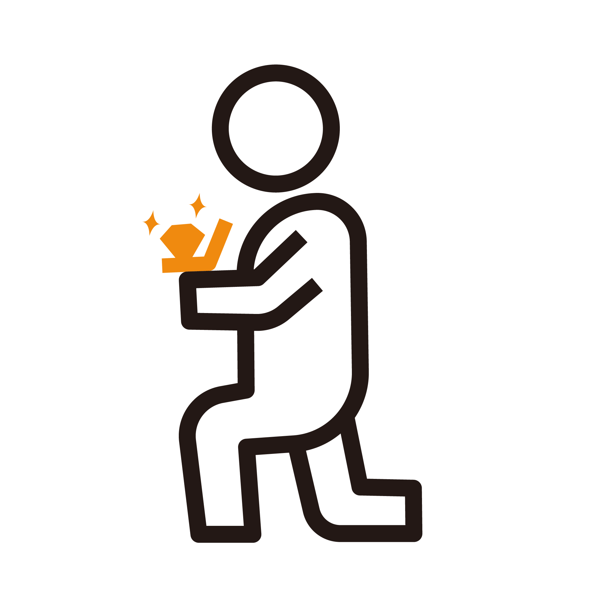 膝を立ててプロポーズ