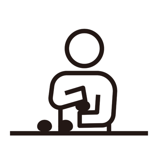 泥団子を丸める