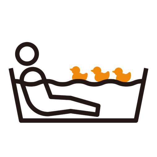 アヒルとお風呂(大きめ)