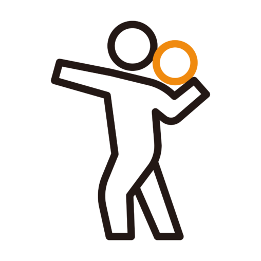 ボールを投げる１