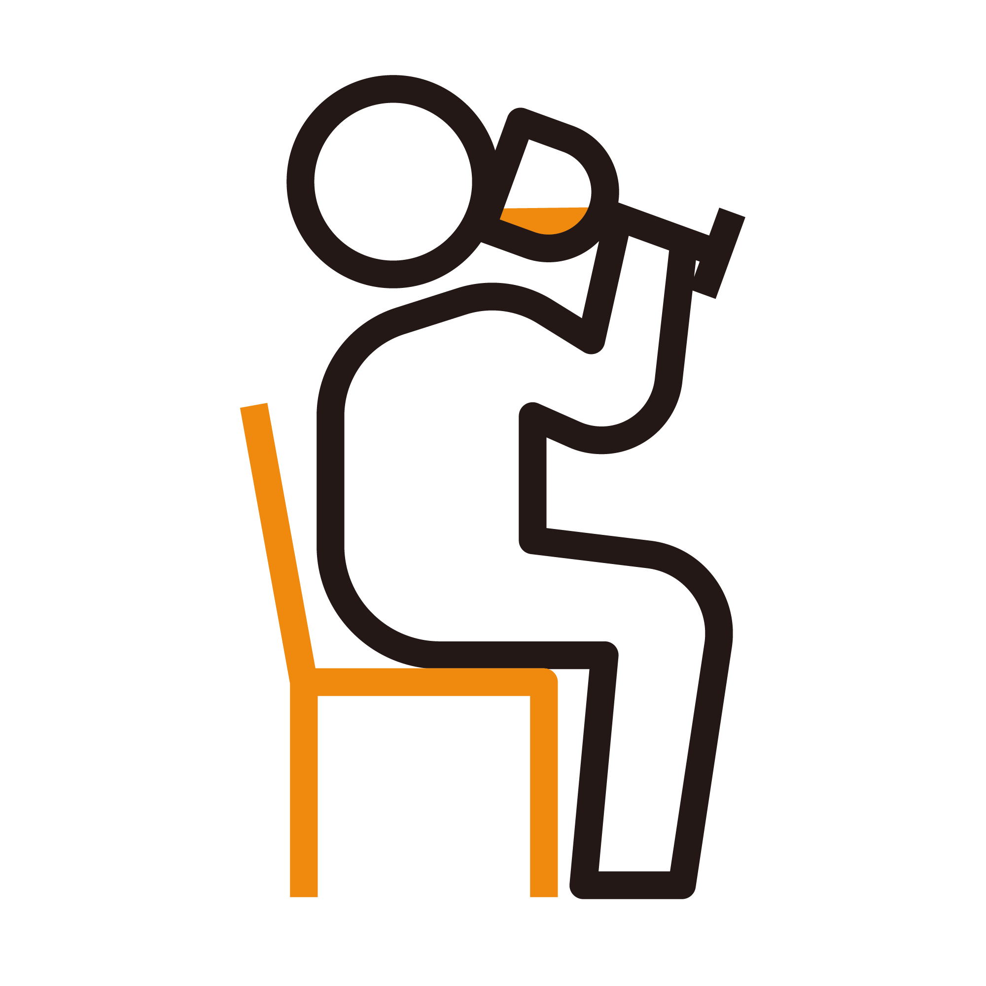 グラスワインを飲む