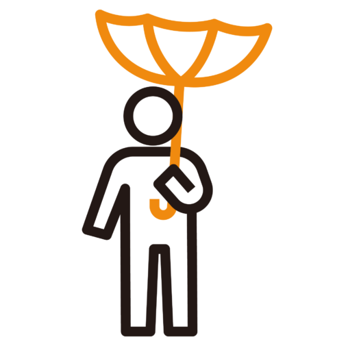 ひっくり返った傘