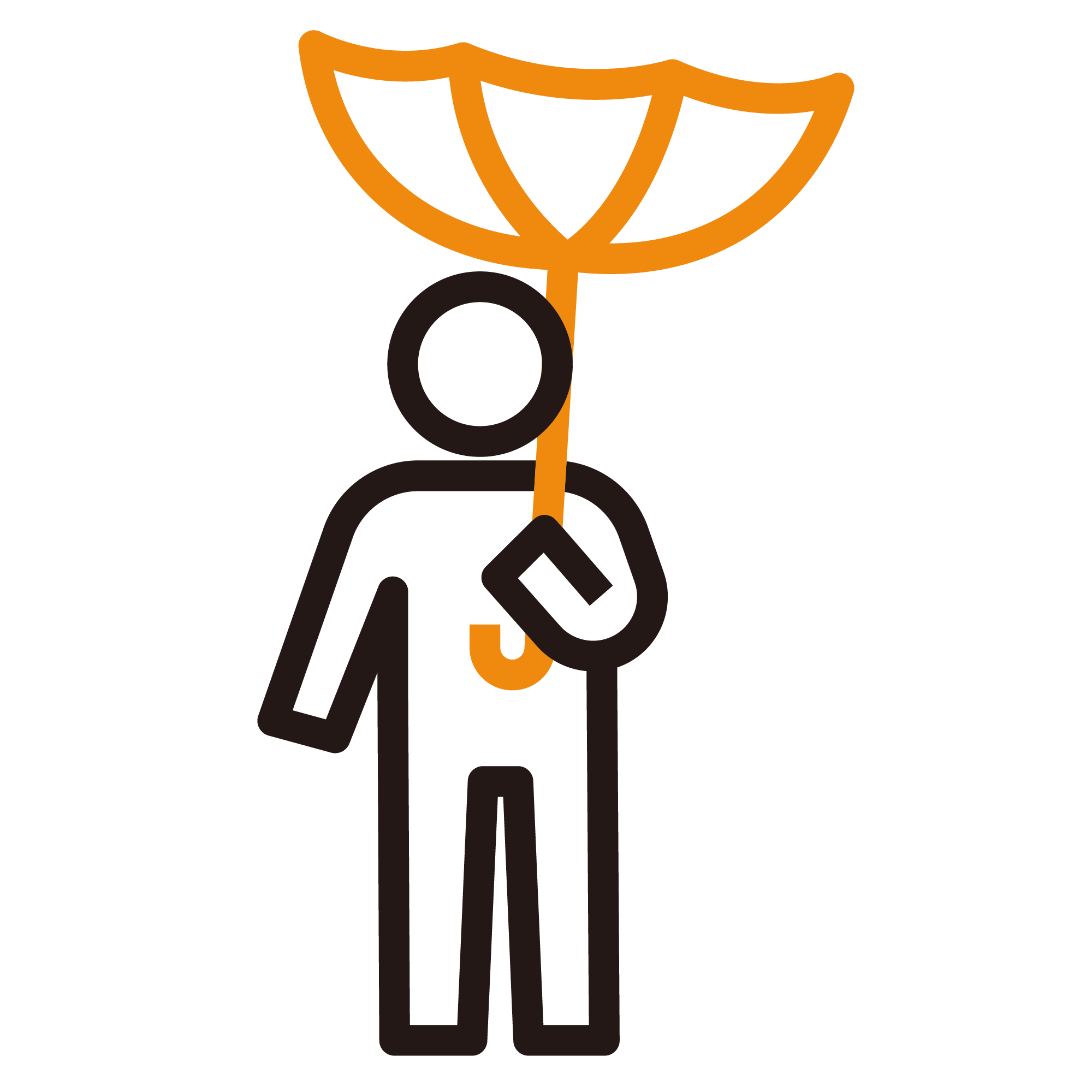 ひっくり返った傘