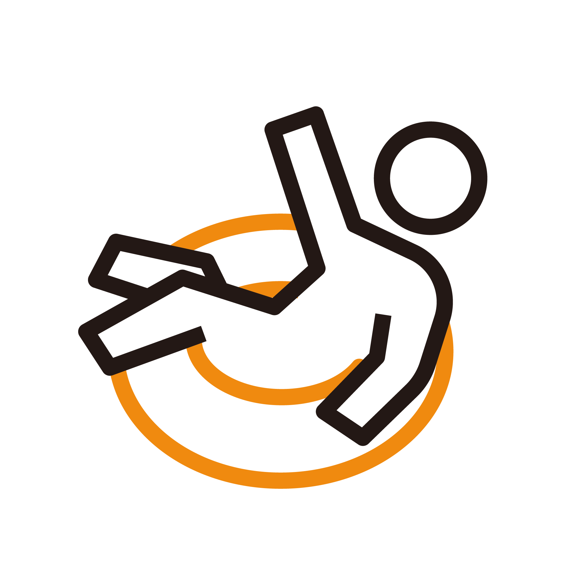 浮き輪に乗る人