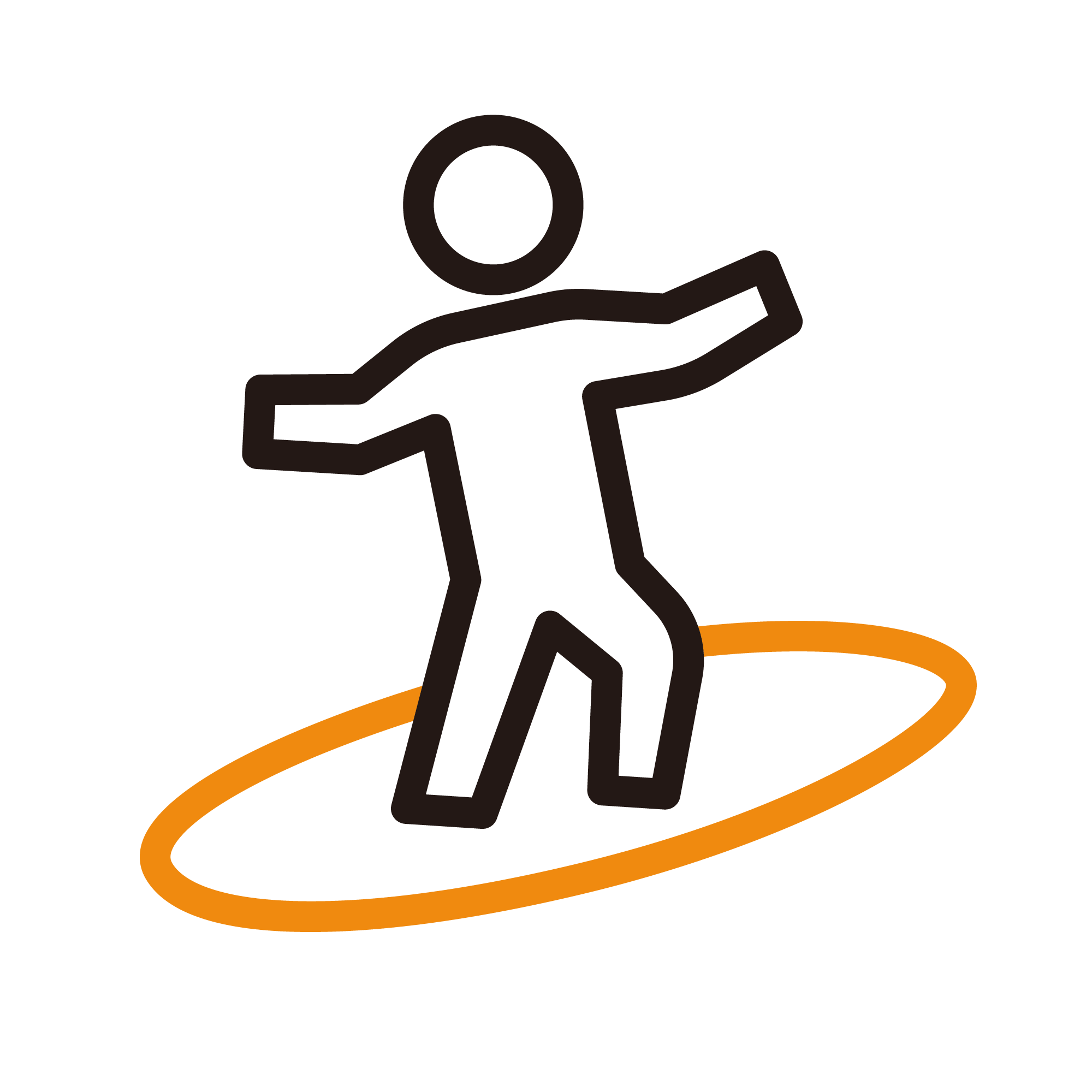 サーフィンを楽しむ人