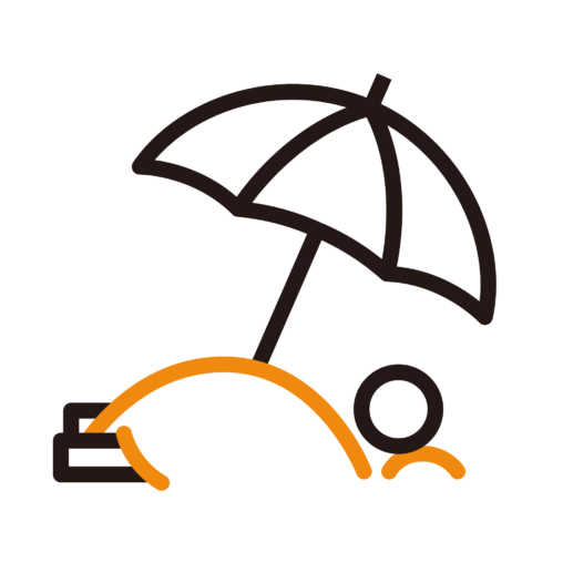 砂浜に埋まる人